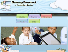 Tablet Screenshot of gatewaypreschool1.com